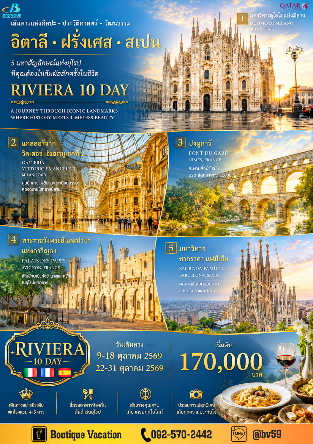 ITALY - FRANCE - SPAIN RIVERA 10 DAYS 